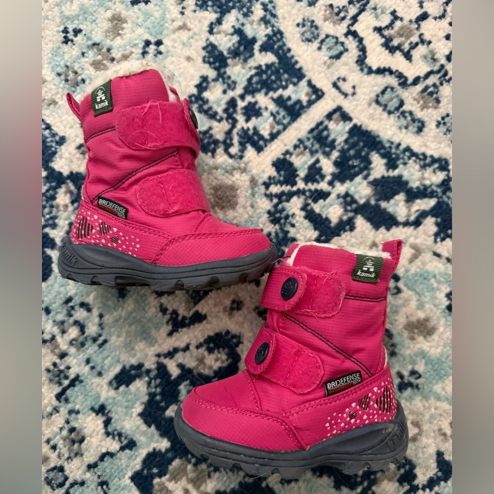 Kamik Pink Kids Snow Boots